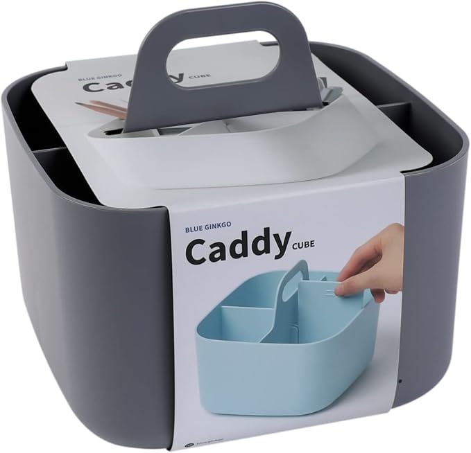 BLUE GINKGO Stackable Organizer Caddy, Dark Grey, Made in Korea | Portable. by BLUEGINKGO