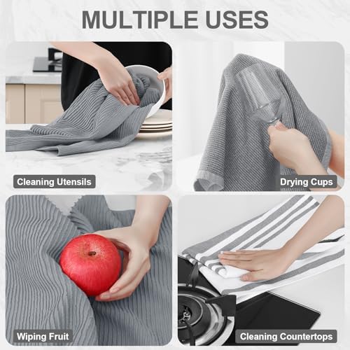 Homaxy Cotton 380 GSM Premium Kitchen Towels, 3 Pack - Image 4