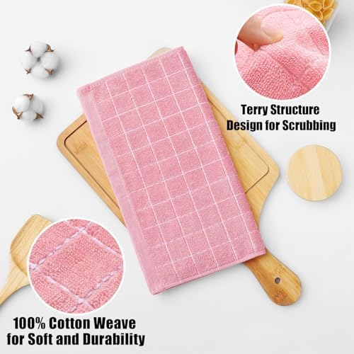 Homaxy 100% Cotton Terry Kitchen Dish Cloths, 7 Pack - Image 2