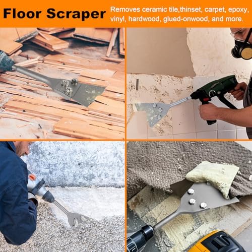 SDS Plus Floor Scraper Kit, 5 Inch x 11 Inch Tile Removal Tool - Image 7