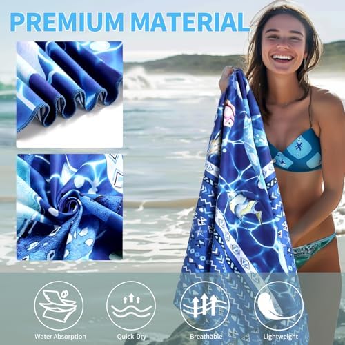 2 Pack Microfiber Beach Towel - Image 3