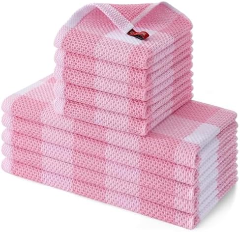 Homaxy 100% Cotton Kitchen Towels and Dishcloths Set of 10 by Homaxy