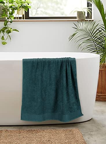 GLAMBURG 100% Cotton 2 Pack Oversized Bath Towel Set 28x55 Inches, Ultra Soft - Image 5