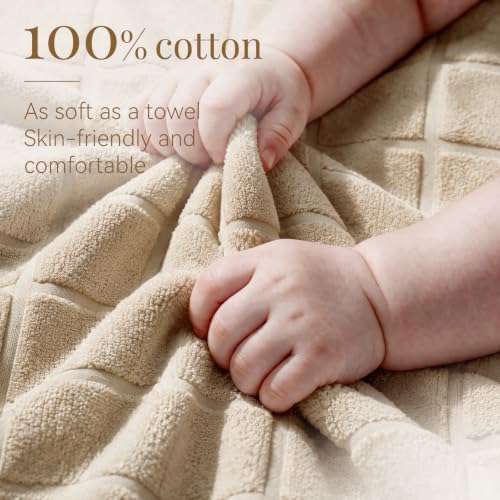 100% Cotton Bath Mat Towel, Soft & Absorbent Floor Towels 20"x32"Brown - Image 2
