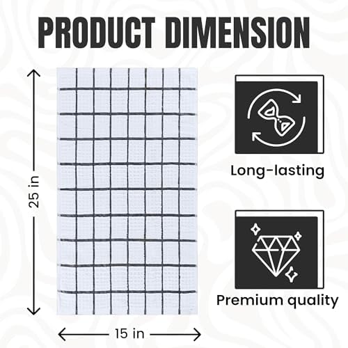 DecorRack Waffle Weave Kitchen Towels 15x25 in - Image 2