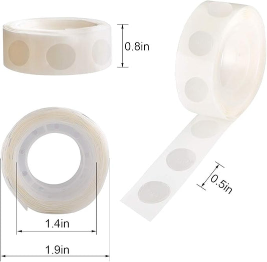 1000pcs Glue Point Clear Balloon Glue Removable Adhesive Dots Double Sided Dots of Glue Tape for Balloons Craft Glue Points Dots Sticky Dots or Wedding Decoration