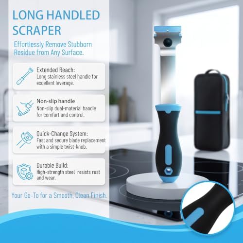 Glass Cooktop Cleaning Kit, Glass Cooktop Cleaner Brush Set, All-in-One Stove - Image 2