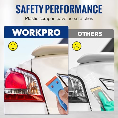 WORKPRO 200 Pack Plastic Razor Blades, Double Edge Scraper Refills - Image 6