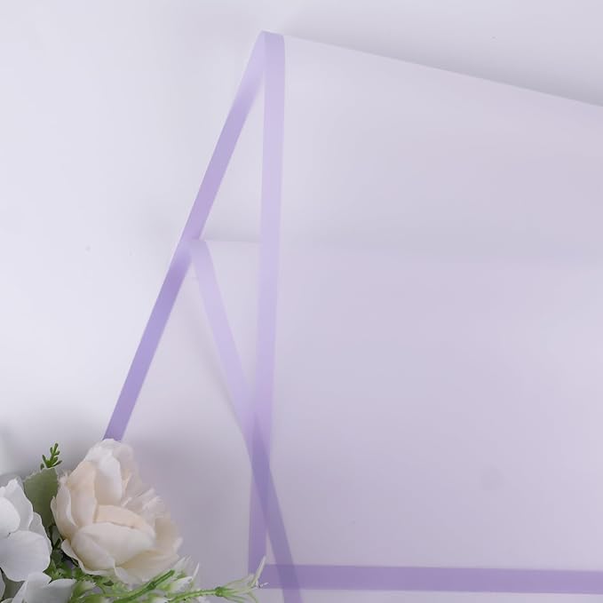 FUHITIM 20 Sheets Flower Wrapping Paper - Waterproof Floral Bouquet Packaging Paper for DIY Crafts，Florist Supplies Packaging Paper for Wedding Birthday Gift (Translucent Light Purple)