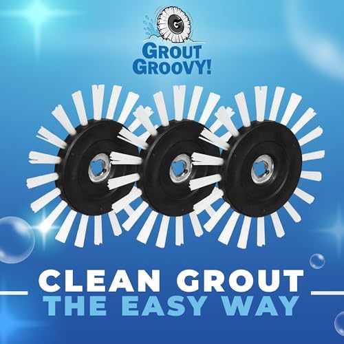 Grout Groovy! Replacement Brush Wheels 3-Pack | Nylon Grout Cleaning Heads - Image 2