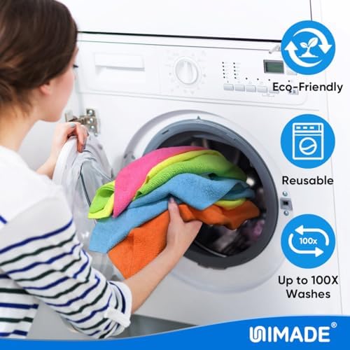 UNIMADE Microfiber Cleaning Cloth, 10 Pack Reusable Microfiber Towels - Image 6