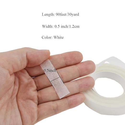 HAHIYO White 3Rolls 0.5Inch Wide Floral Tape - 270Feet/90Yard Total Paper Waterproof Florist Stem Wrap Tape Decorative Tape for Bouquet Stem Wrapping Corsages Flower Arranging Floral Craft