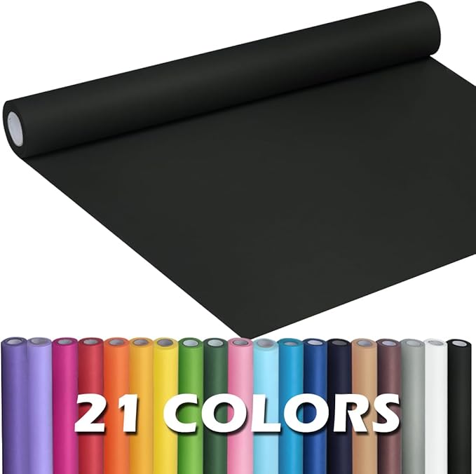 PerkHomy Black Wrapping Paper Roll Kraft Paper by PerkHomy