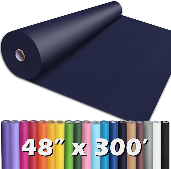 PerkHomy Navy Blue Kraft Paper Roll 48" x 3 by PerkHomy