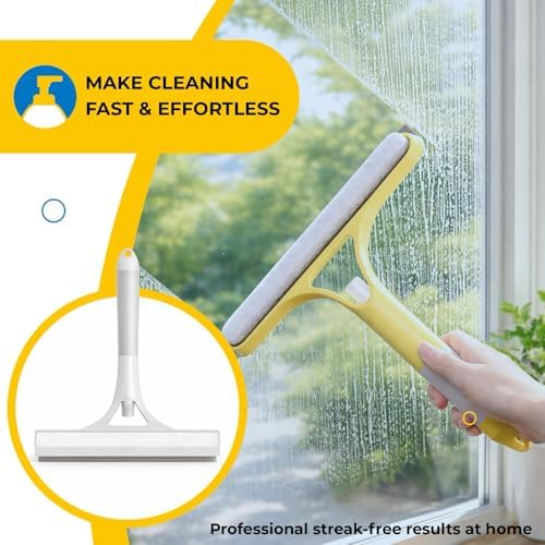 3-in-1 Window Squeegee with Spray Bottle, Handheld Glass Cleaning Tool with - Image 5