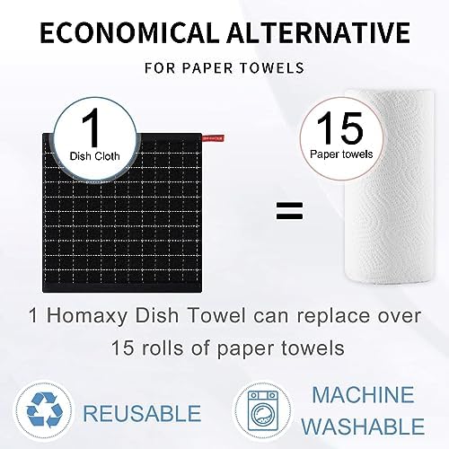 Homaxy 100% Cotton Terry Kitchen Dish Cloths, 7 Pack - Image 7