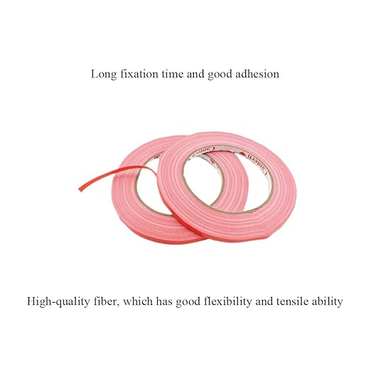 HAHIYO Red 0.25Inch Wide Floral Tape, Waterproof Florist Tape Flower Wrap Adhesive Waterproof Decorative Tape for Bouquet Stem Wrapping Flower Arranging Craft, 2Rolls 200Feet/66Yard Total