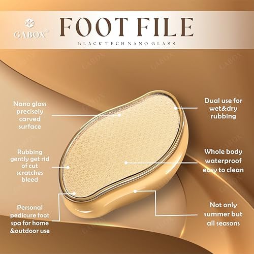 GABOX Nano Glass Pro Foot File, Feet Callus Remover, Dead Skin Exfoliator - Image 2