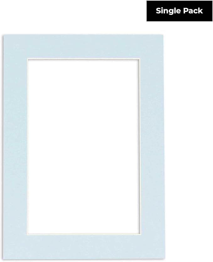 11x14 Mat for 8.5x11 Photo - Precut Baby Blue Picture Matboard for Frames Measuring 11 x 14 Inches - Bevel Cut Matte to Display Art Measuring 8.5 x 11 Inches - Acid Free ONE MAT
