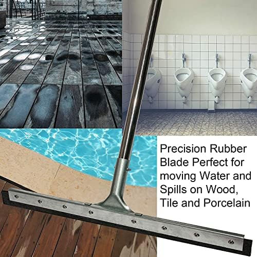 Floor Squeegee Scrubber 55inch Long Stainless Steel Handle - Image 5