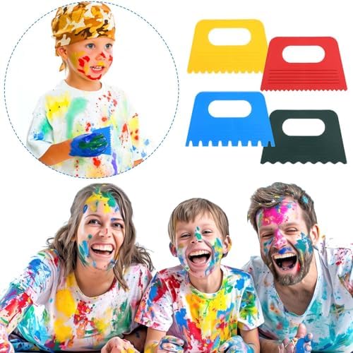 Plastic Paint Scraper Tool, Ymapinc Plastic Textured Art Tools, DIY Graffiti - Image 7