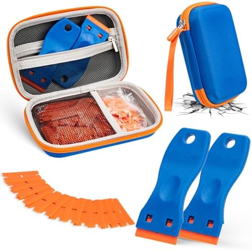 Plastic Razor Blade Scraper, Cleaning Scrapers Remover Storage by NIFUYOP
