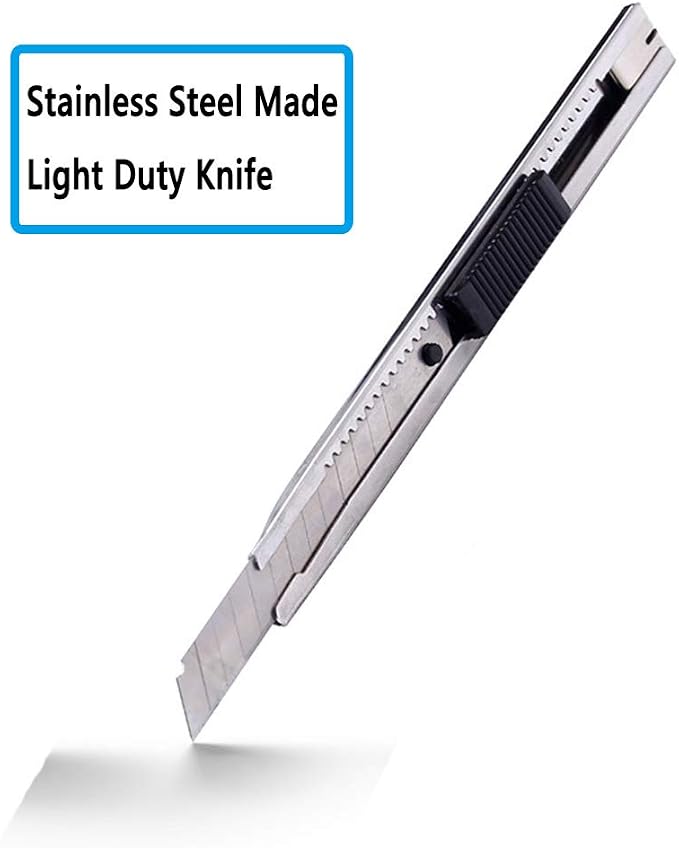 9mm Snap Off Utility Knife 5 Pack High Hardness Retractable Box Cutters - Image 3