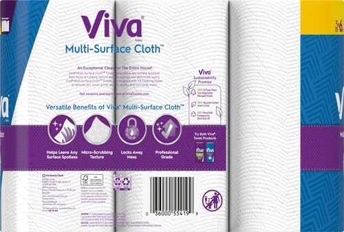 Viva Multi-Surface Cloth Paper Towels, 3 Double Rolls, 110 Sheets Per Roll - Image 3