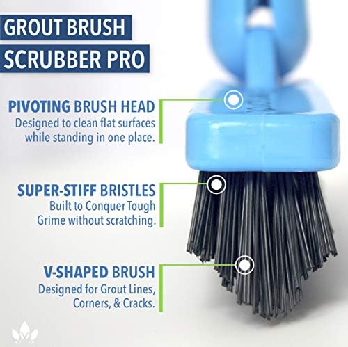 EVERSPROUT Grout Cleaning Brush, Swivel V-Shape Scrubber - Image 2