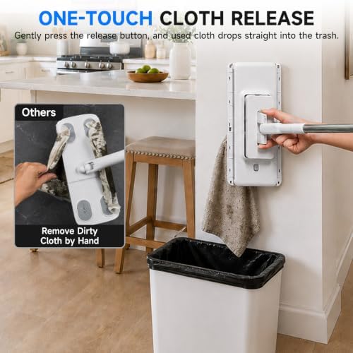 Hands-Free Cloth Changing Flat Mop, No Wash Wall Cleaner Mop - Image 4