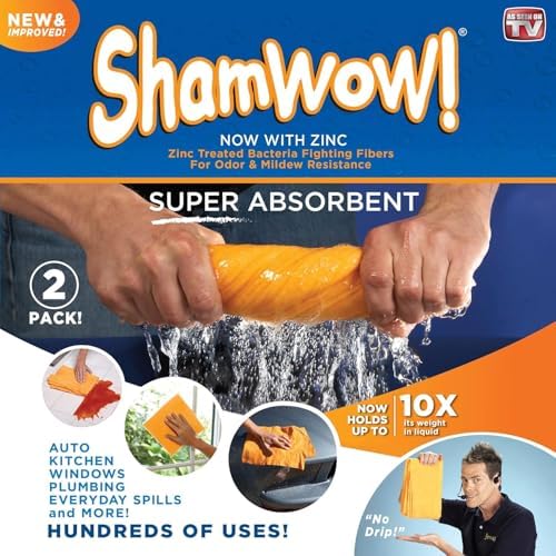 ShamWow Shammy Cloth 2-Pack, Super Absorbent Chamois Towel - Image 3