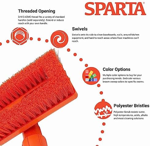 SPARTA 3638831EC24 Polyester Rectangle Scrub Brush, Floor Brush, Cleaning Brush - Image 6