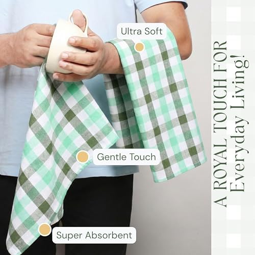 Multi Dish Towels 4 Pack Combo, Quick Drying Cloths, 100% Cotton, Absorbent - Image 3