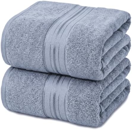 Luxury Hand Towels Set for Bathroom, 2 Pack, Light Grey by meishiqi
