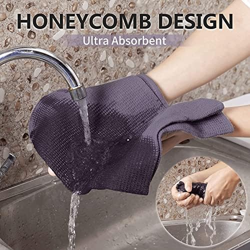 QUILTINA Dish Towels Set, 100% Cotton Waffle Weave Kitchen Towels 12 Pack - Image 3