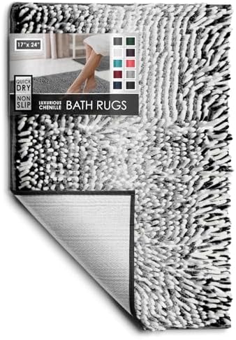 Hearth & Harbor Bathroom Rugs, Chenille Bath Mat by HearthHarbor