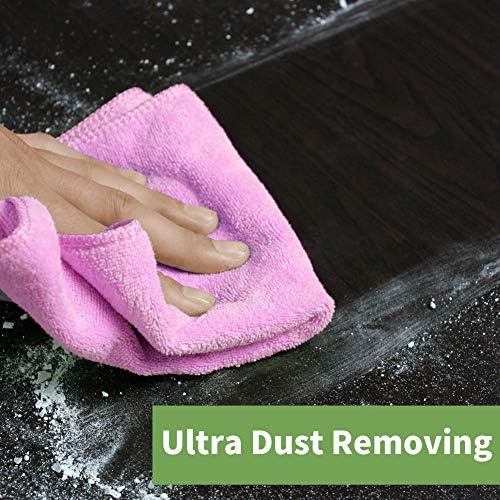 400 GSM Microfiber Cleaning Cloths, 12 Pack Ultra Absorbent Lint Free Towels - Image 2