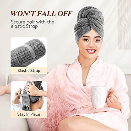 YFONG Large Microfiber Hair Towel Wrap - Image 4