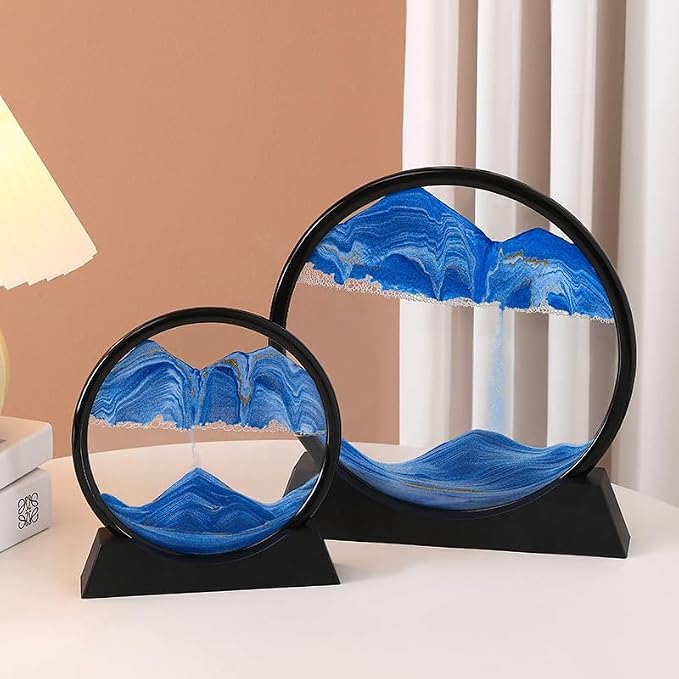 Moving Sand Art Liquid Motion, 3D Deep Sea Sandscape Color Quicksand Decor - Image 2