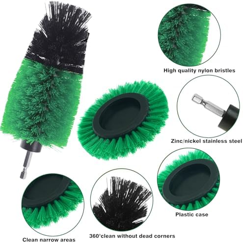 8 Pcs Drill Brush Attachment Set, Power Cleaning Scrub Brush Kit - Image 3