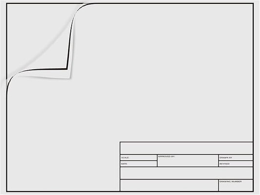 Geyee 10 Sheets Architectural Vellum Paper Translucent White Vellum Sheets Drafting Paper Rag with Border and Title Block(18 x 24 Inches)