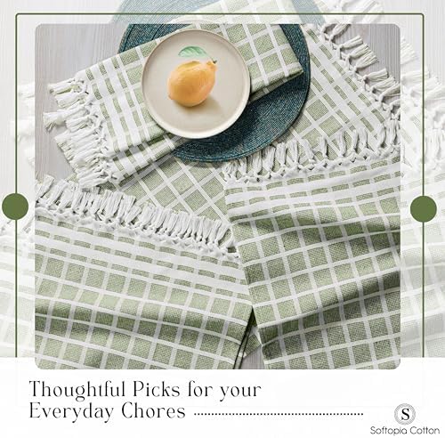 Matrix Dobby Kitchen Towels 4 Pack 100% Cotton, 16x26 Inches, Fast Drying - Image 5