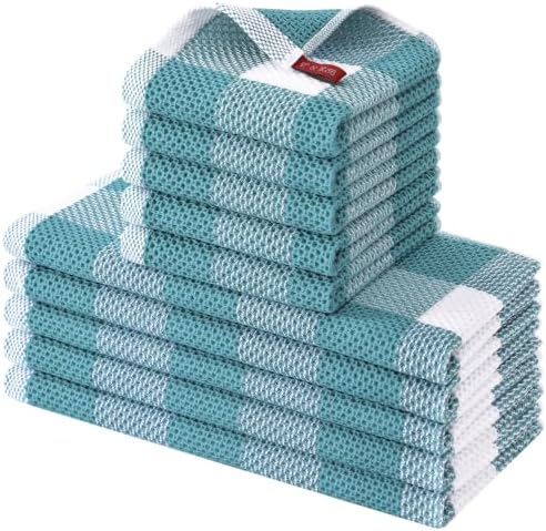 Homaxy Cotton Kitchen Towels and Dishcloths Set of 10 by Homaxy