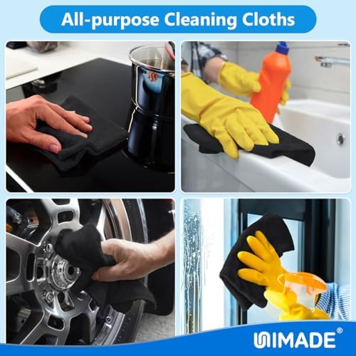 UNIMADE Microfiber Cleaning Cloth, 20 Pack Reusable Microfiber Towels - Image 7
