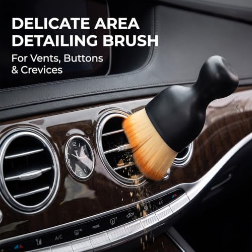4 Pcs Car Detailing Brush Set, Boars Hair Ultra Soft Detailing Brushes - Image 7