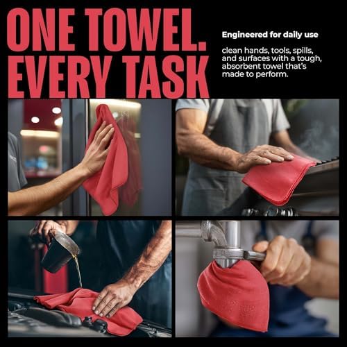 Utopia Cotton Shop Towels, 100 Pack, 12x14 Cleaning Rags - Image 5