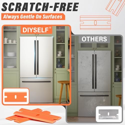 DIYSELF 300 Pack Plastic Razor Blades, Large Pack Plastic Scraper Blades - Image 2