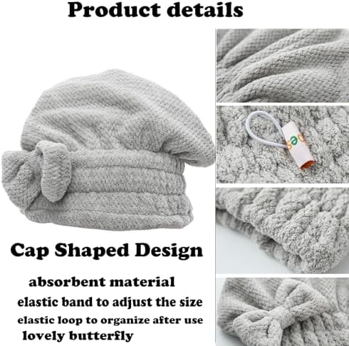 M-bestl Microfiber Hair Towel Wrap to Dry Short Hair Quickly - Image 4