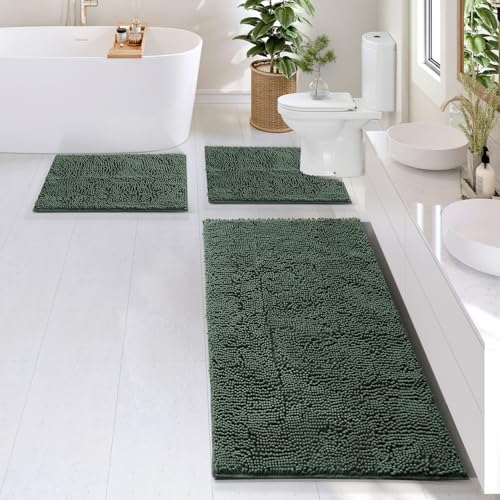 Hearth & Harbor Bathroom Rugs, Chenille Bath Mat - Image 4