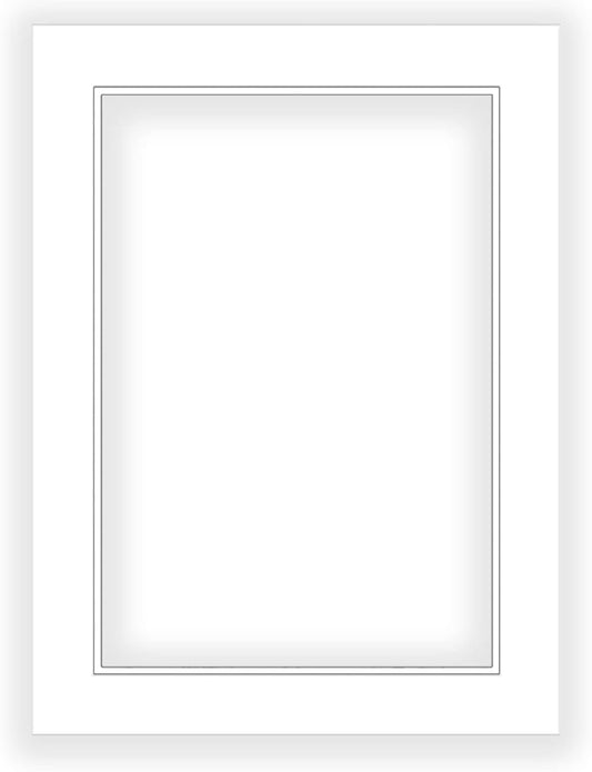 11x14 Mat for 8.5x11 Photo - Precut White on White Double Mat Picture Matboard for Frames Measuring 11 x 14 Inches - Bevel Cut Matte to Display Art Measuring 8.5 x 11 Inches - Acid Free ONE MAT